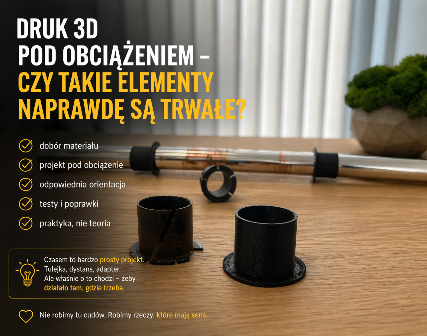 Druk 3D pod obciążeniem. Czy takie elementy naprawdę są trwałe?