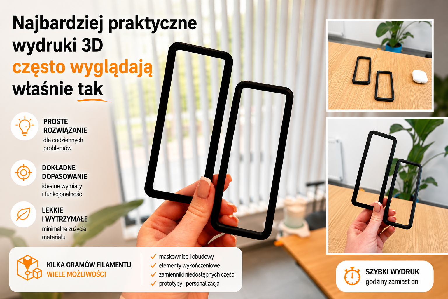Najbardziej praktyczne wydruki 3D często wyglądają właśnie tak.