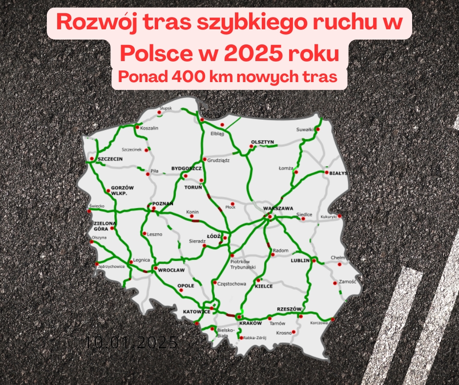 Polska na drodze do nowoczesności – intensywny rozwój tras szybkiego ruchu w 2025