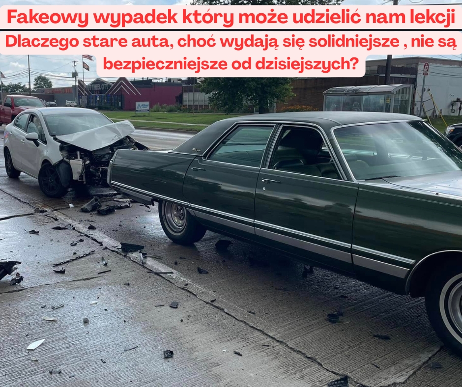 FAKE wypadek, prawdziwa lekcja: dlaczego nowoczesne auta „gniotą się”, żeby Cię chronić