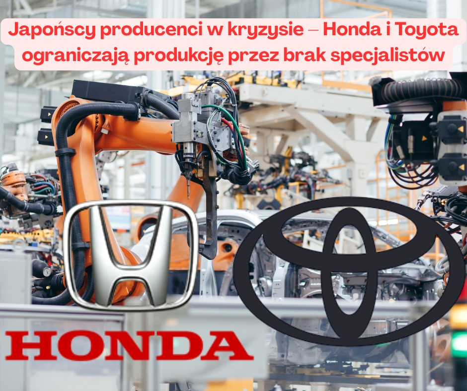 Japońscy producenci w kryzysie – Honda i Toyota ograniczają produkcję przez brak specjalistów