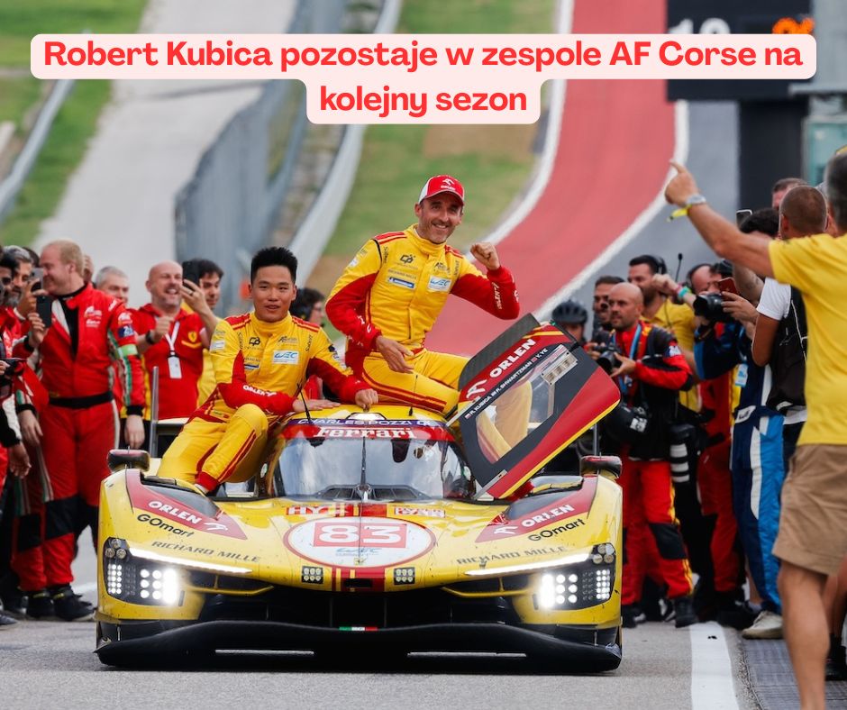 Robert Kubica pozostaje w zespole AF Corse na kolejny sezon