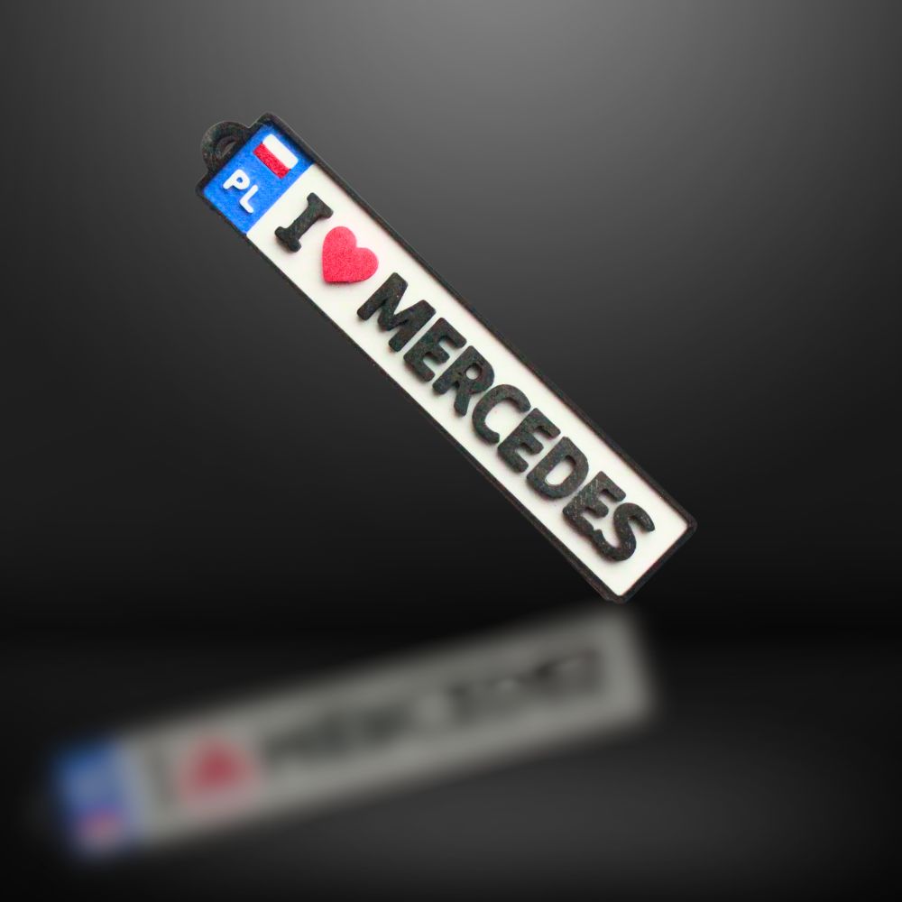 Brelok I Love Toyota tablica samochodowa