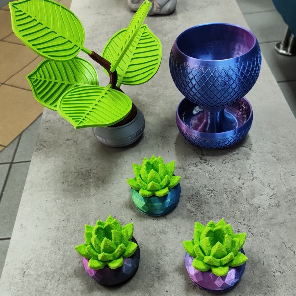 Kwiaty, donice, ozdoby drukowane w technologii 3D
