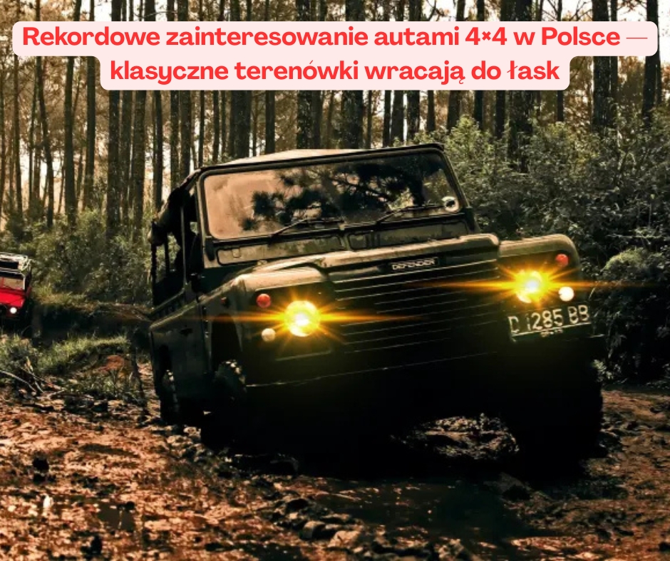 Rekordowe zainteresowanie autami 4×4 w Polsce — klasyczne terenówki wracają do łask