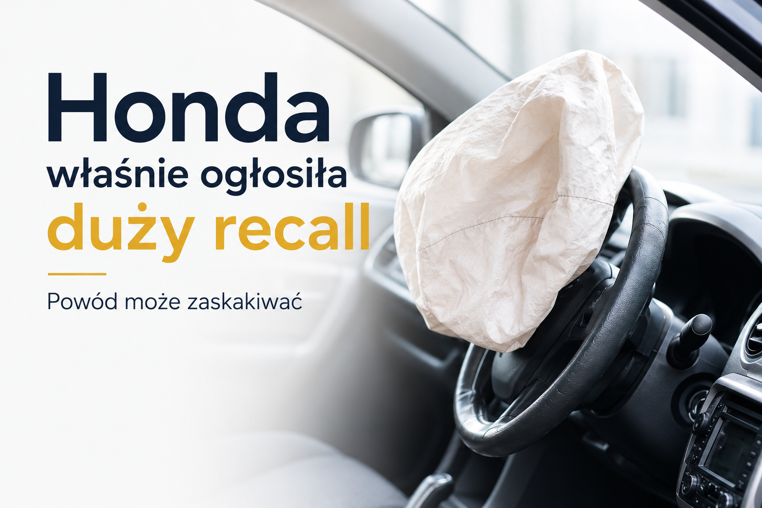 Honda wycofuje kolejne tysiące aut.