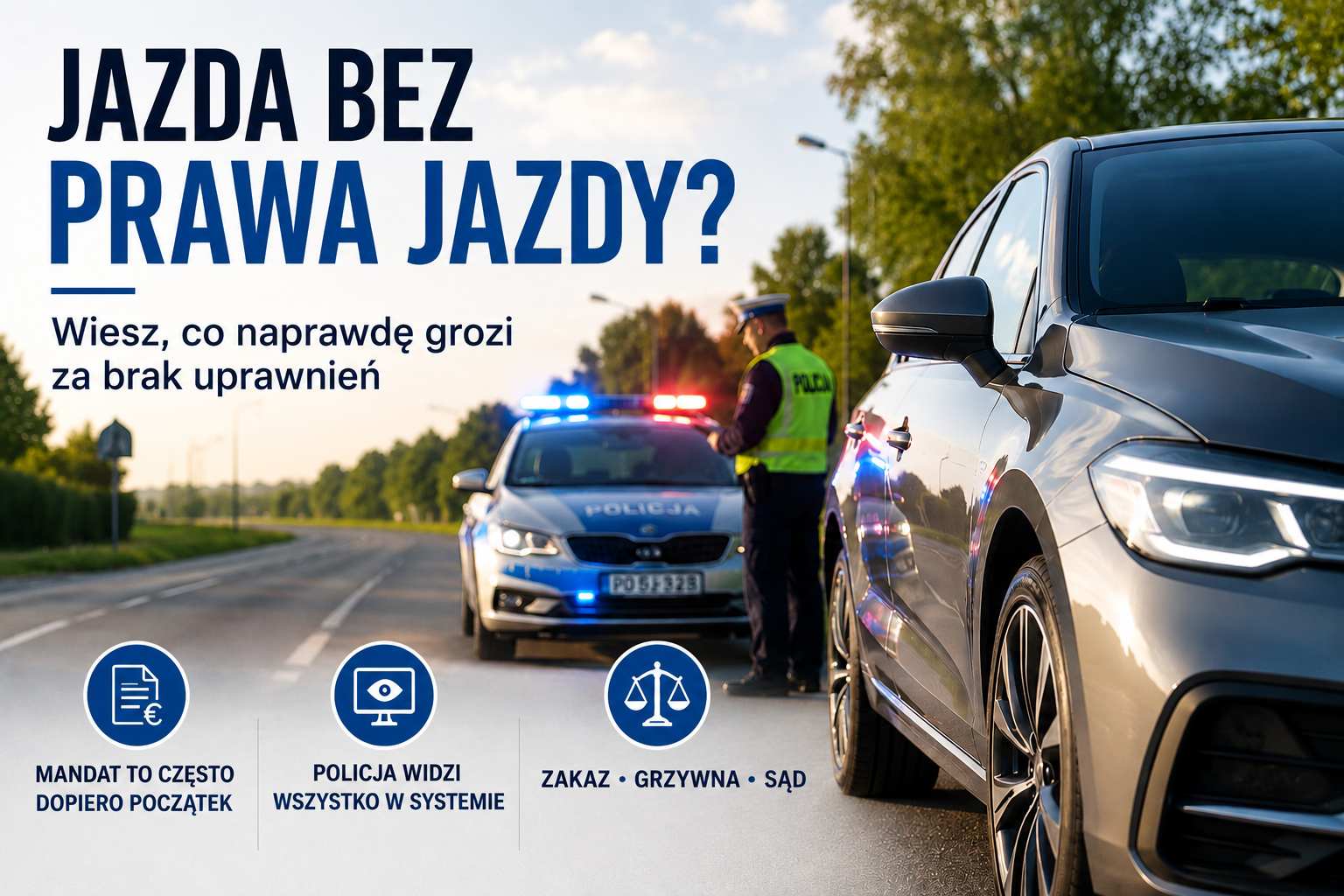 Wiesz, co naprawdę grozi za jazdę bez uprawnień? To już nie jest zwykły mandat