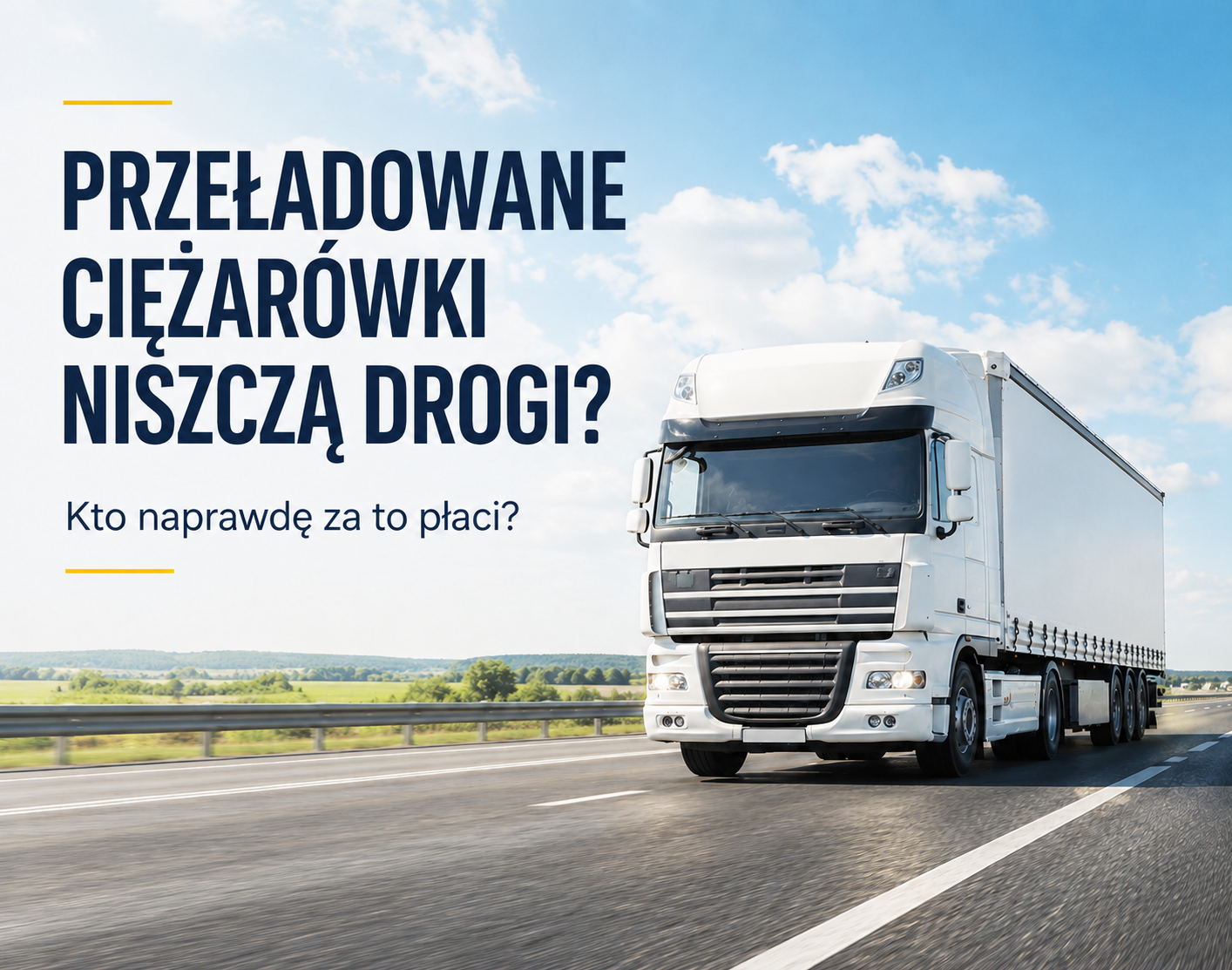 Przeładowane ciężarówki niszczą drogi? Kto naprawdę ...