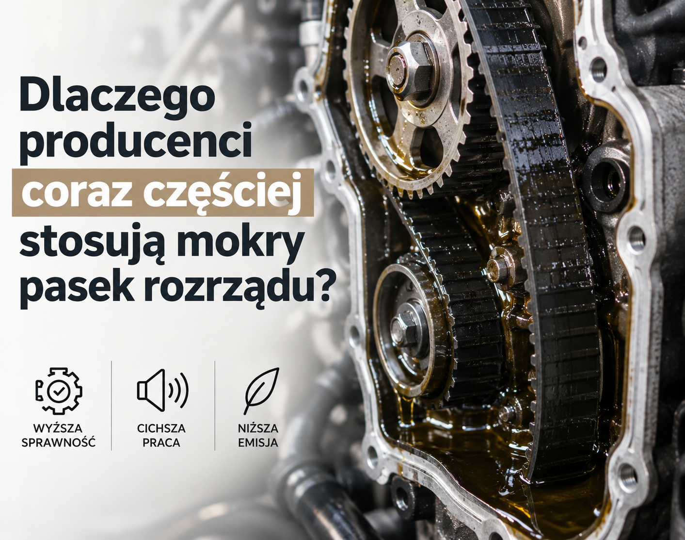 Dlaczego producenci coraz częściej stosują mokry pasek rozrządu?