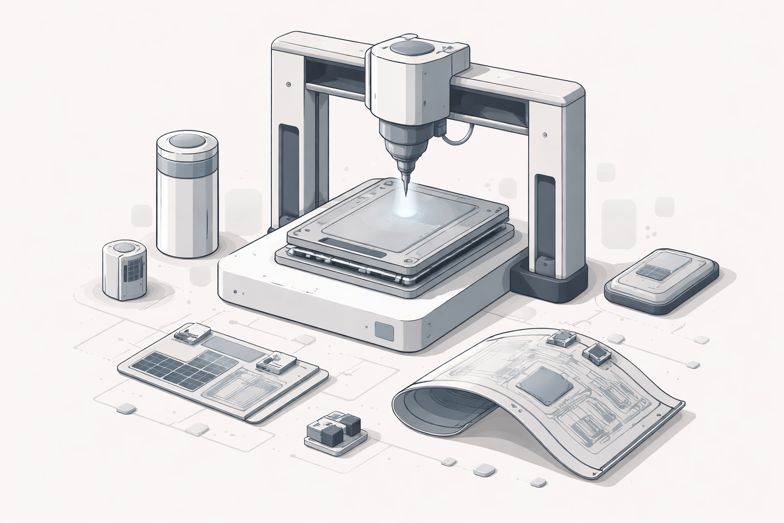 Koniec klasycznego montażu? Druk 3D wchodzi w świat baterii i elektroniki
