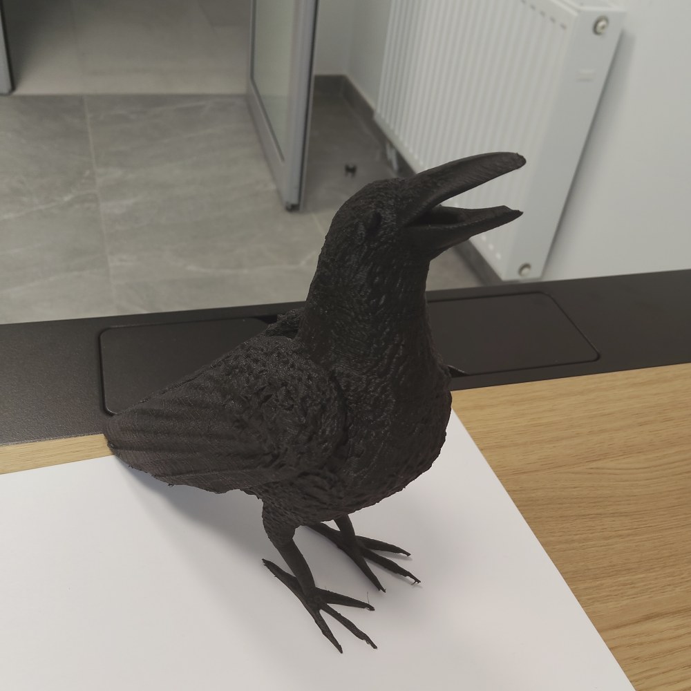 Elastyczna figurka smoka 3D niebiesko fioletowa