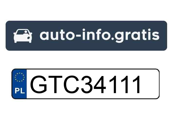 Skradziono pojazd o numerach rejestracyjnych GTC34111