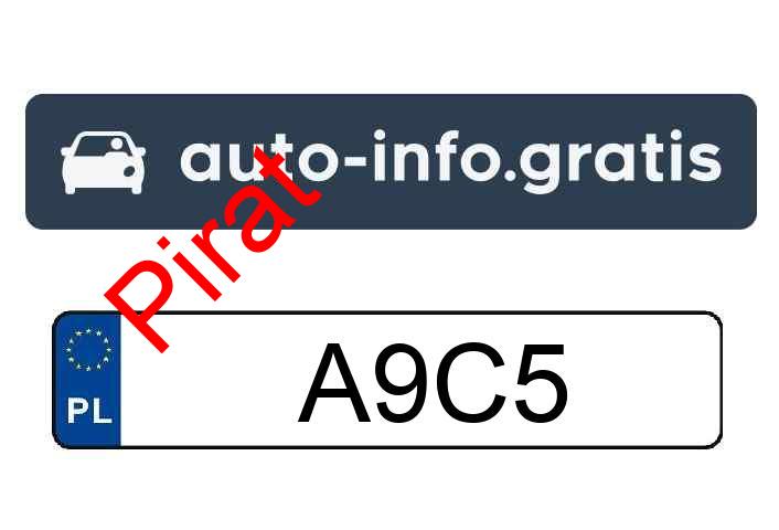 Pirat drogowy w pojeździe o numerach rejestracyjnych A9C5