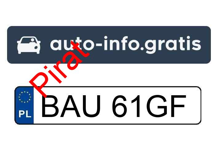Pirat drogowy w pojeździe o numerach rejestracyjnych BAU61GF