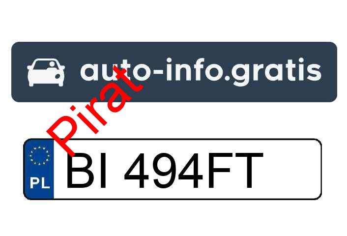 Pirat drogowy w pojeździe o numerach rejestracyjnych BI494FT