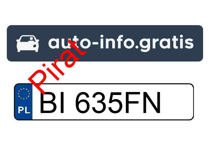 Pirat drogowy w pojeździe o numerach rejestracyjnych BI635FN