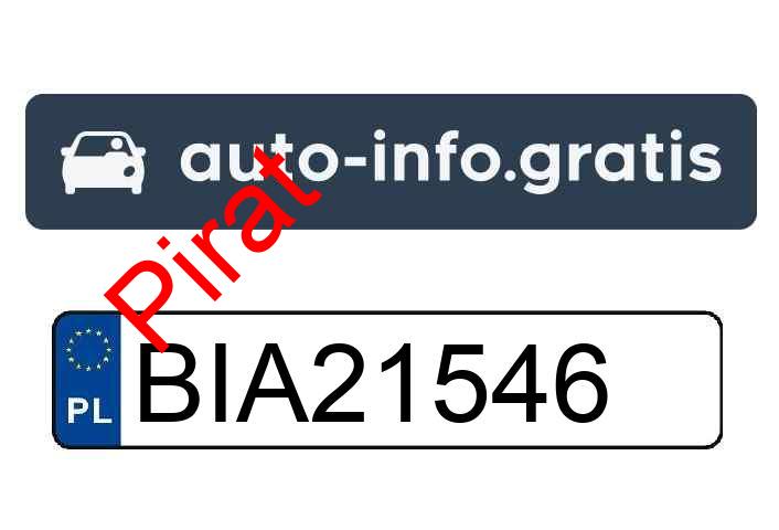 Pirat drogowy w pojeździe o numerach rejestracyjnych BIA21546