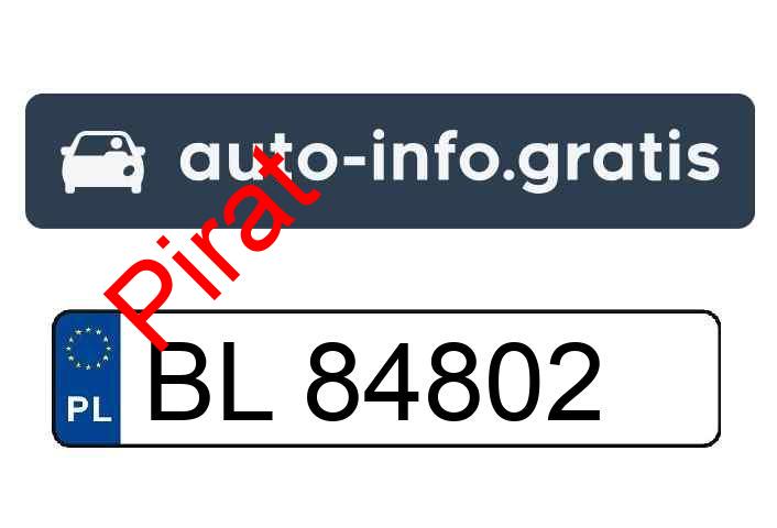 Pirat drogowy w pojeździe o numerach rejestracyjnych BL84802
