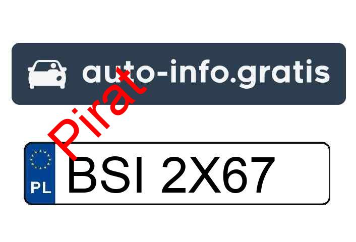 Pirat drogowy w pojeździe o numerach rejestracyjnych BSI2X67
