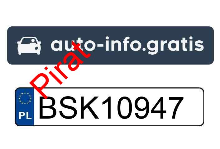 Pirat drogowy w pojeździe o numerach rejestracyjnych BSK10947