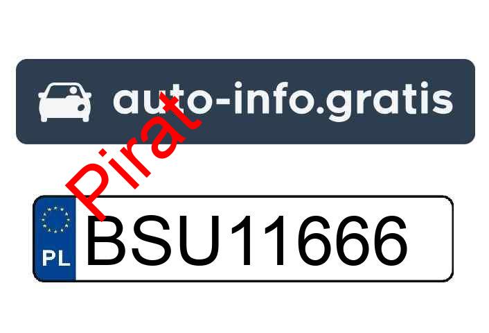 Pirat drogowy w pojeździe o numerach rejestracyjnych BSU11666