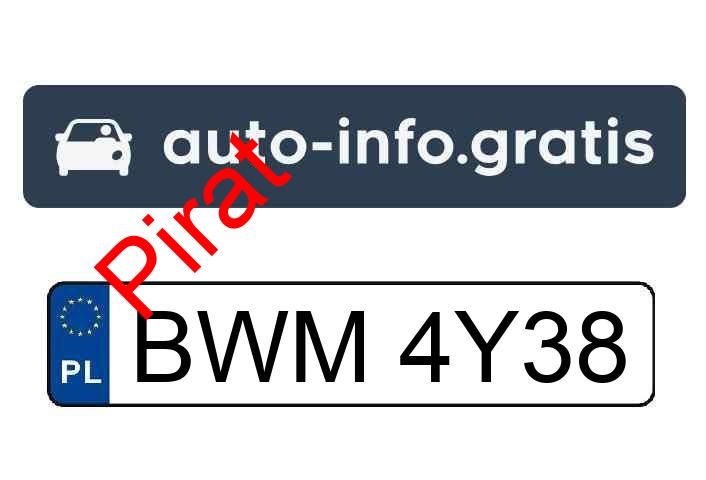 Pirat drogowy w pojeździe o numerach rejestracyjnych BWM4Y38