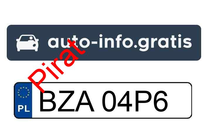 Pirat drogowy w pojeździe o numerach rejestracyjnych BZA04P6