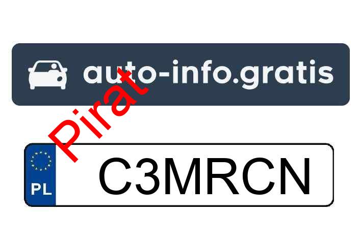 Pirat drogowy w pojeździe o numerach rejestracyjnych C3MRCN