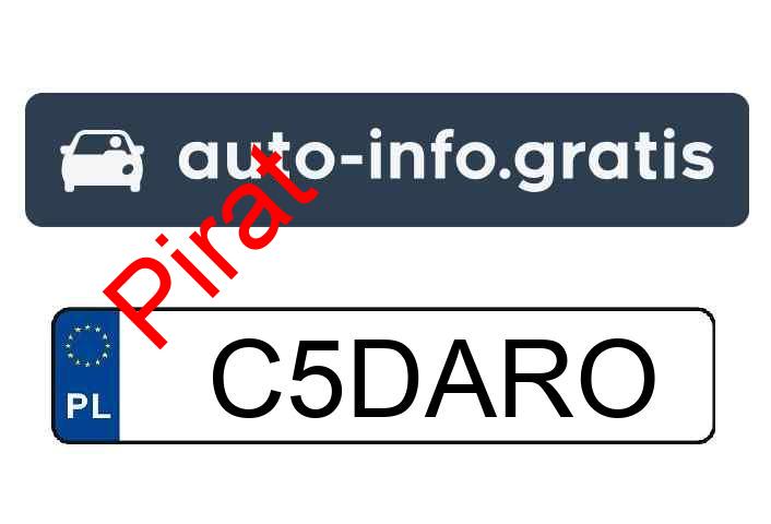 Pirat drogowy w pojeździe o numerach rejestracyjnych C5DARO