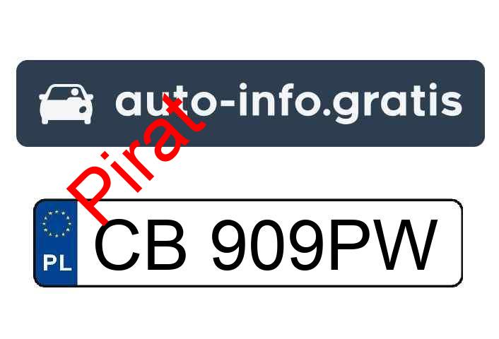 Pirat drogowy w pojeździe o numerach rejestracyjnych CB909PW