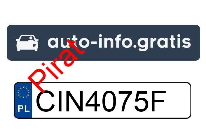 Pirat drogowy w pojeździe o numerach rejestracyjnych CIN4075F