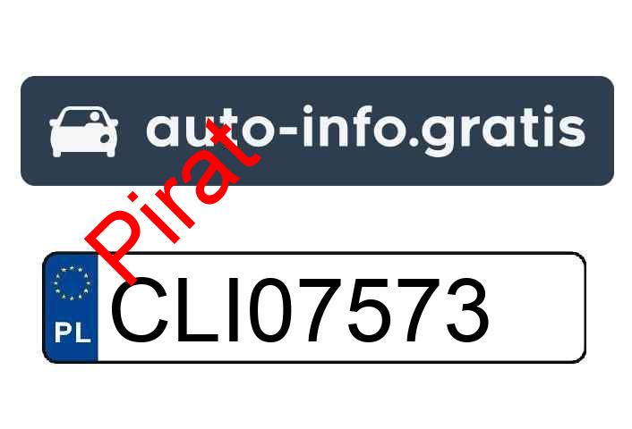 Pirat drogowy w pojeździe o numerach rejestracyjnych CLI07573