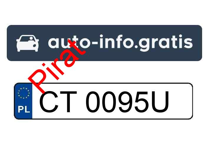 Pirat drogowy w pojeździe o numerach rejestracyjnych CT0095U