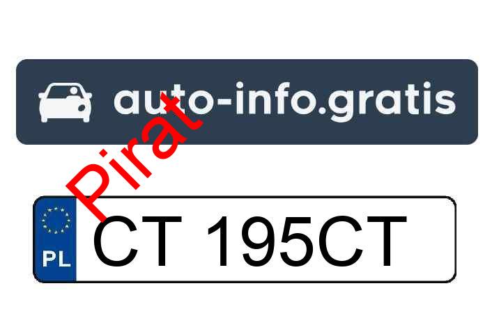 Pirat drogowy w pojeździe o numerach rejestracyjnych CT195CT