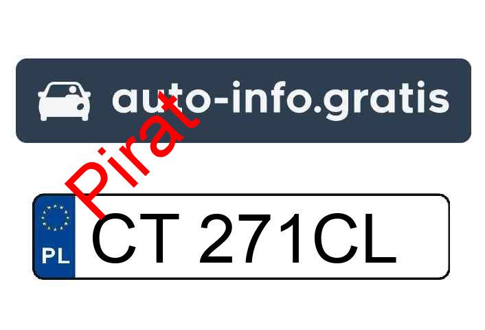 Pirat drogowy w pojeździe o numerach rejestracyjnych CT271CL