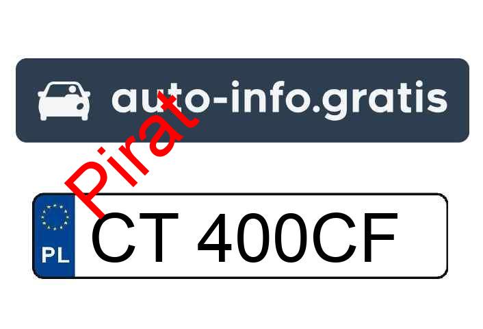 Pirat drogowy w pojeździe o numerach rejestracyjnych CT400CF