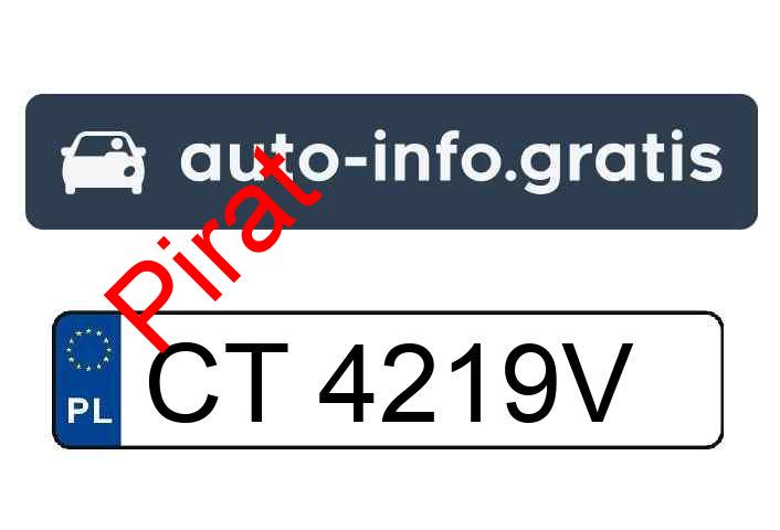 Pirat drogowy w pojeździe o numerach rejestracyjnych CT4219V