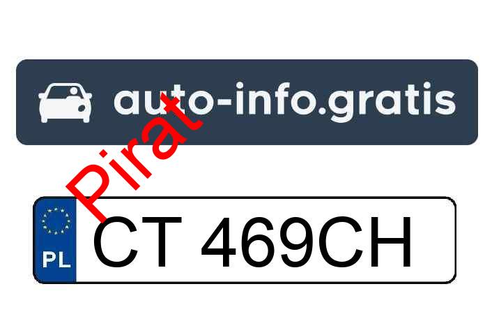 Pirat drogowy w pojeździe o numerach rejestracyjnych CT469CH