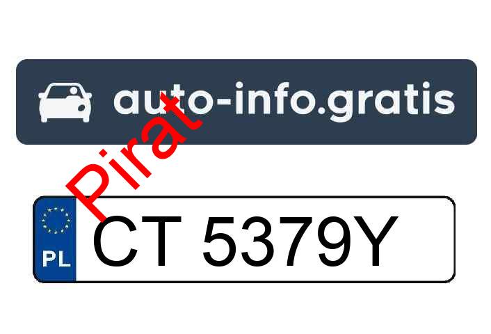 Pirat drogowy w pojeździe o numerach rejestracyjnych CT5379Y