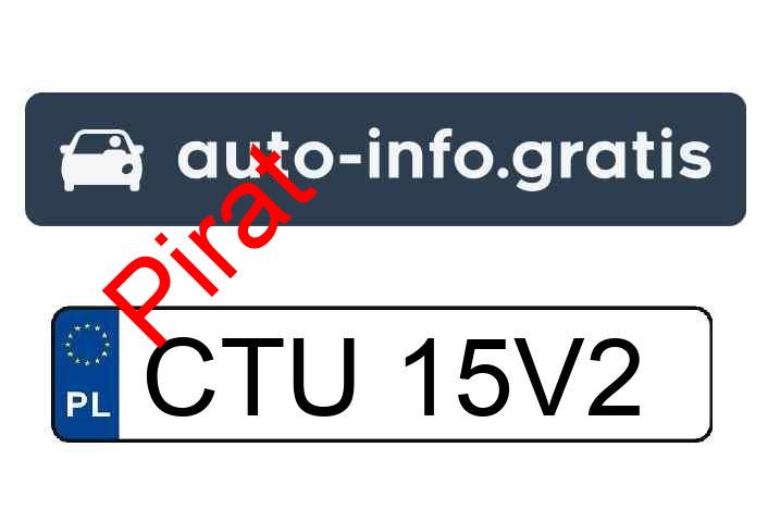 Pirat drogowy w pojeździe o numerach rejestracyjnych CTU15V2