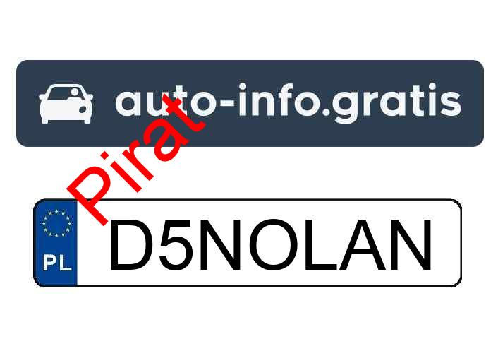 Pirat drogowy w pojeździe o numerach rejestracyjnych D5NOLAN