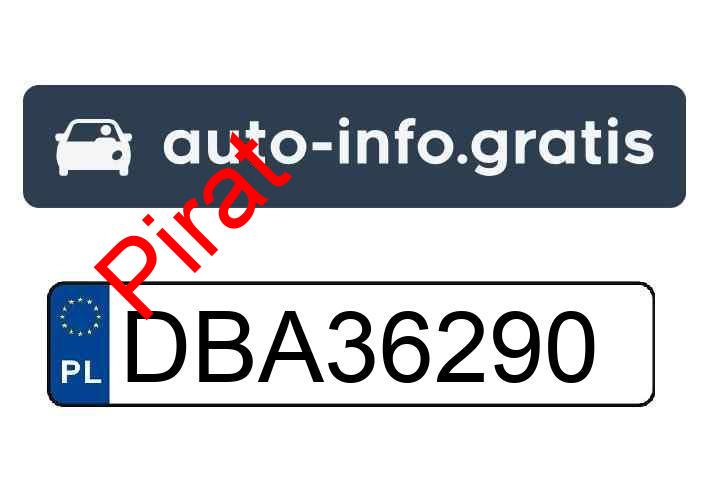 Pirat drogowy w pojeździe o numerach rejestracyjnych DBA36290