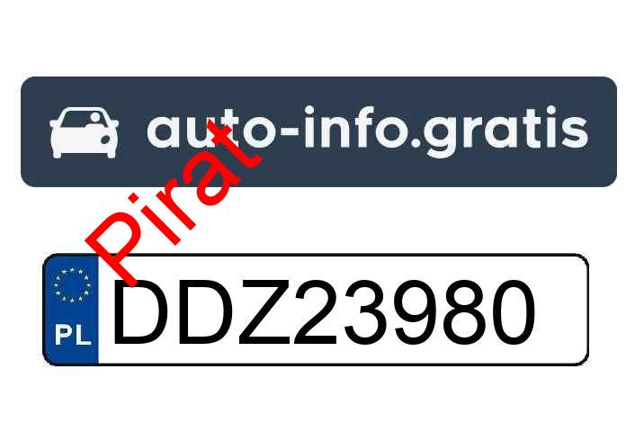 Pirat drogowy w pojeździe o numerach rejestracyjnych DDZ23980