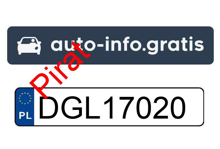 Pirat drogowy w pojeździe o numerach rejestracyjnych DGL17020