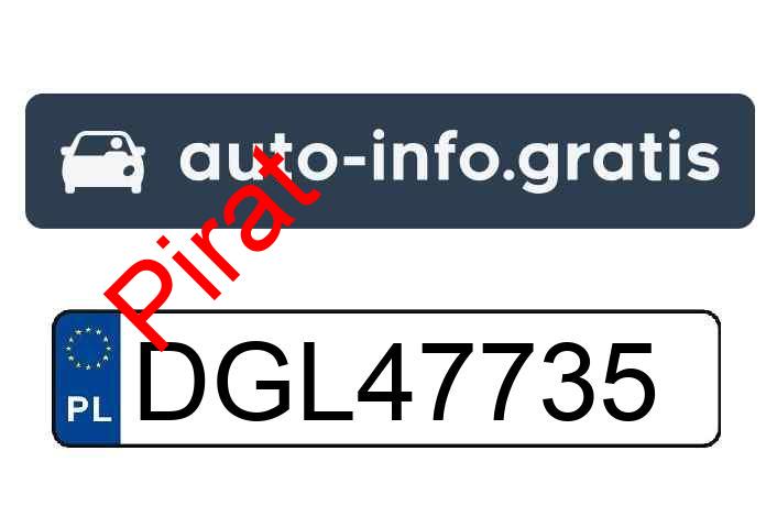 Pirat drogowy w pojeździe o numerach rejestracyjnych DGL47735