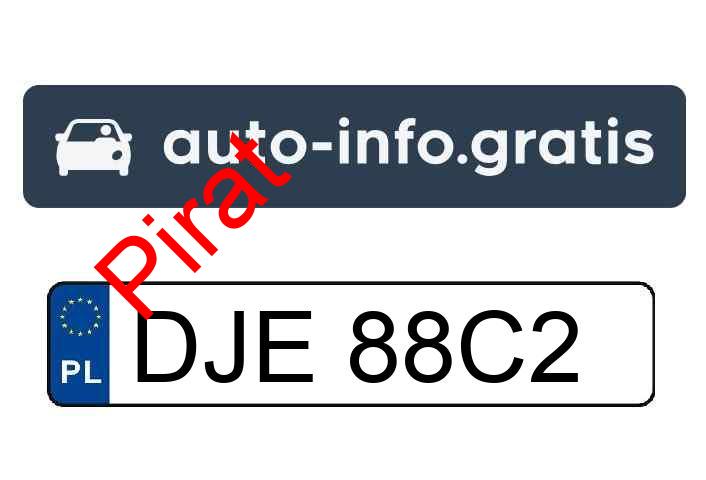 Pirat drogowy w pojeździe o numerach rejestracyjnych DJE88C2