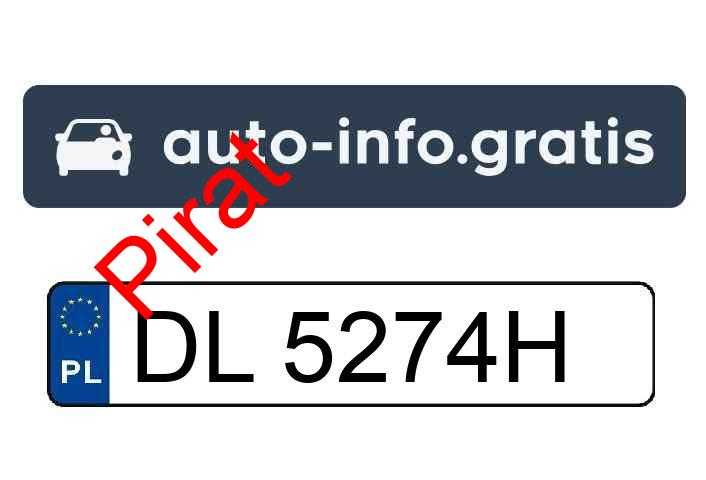 Pirat drogowy w pojeździe o numerach rejestracyjnych DL5274H