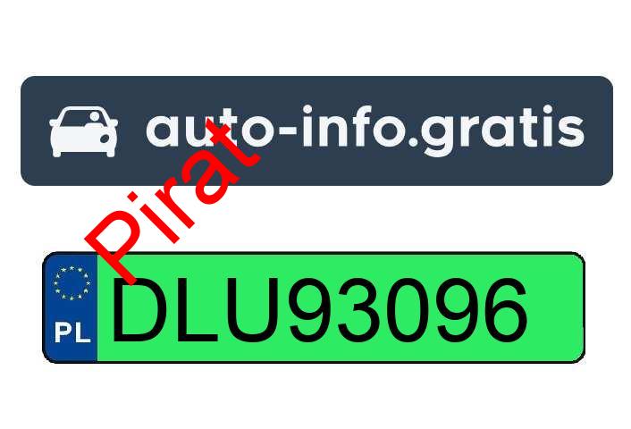 Pirat drogowy w pojeździe o numerach rejestracyjnych DLU93096