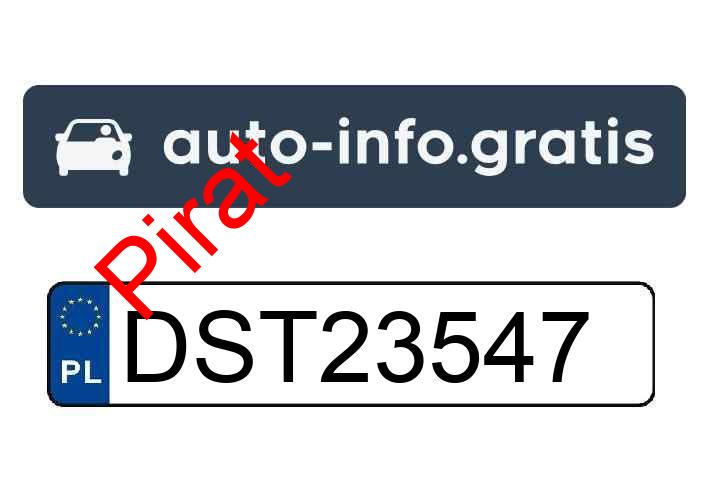 Pirat drogowy w pojeździe o numerach rejestracyjnych DST23547