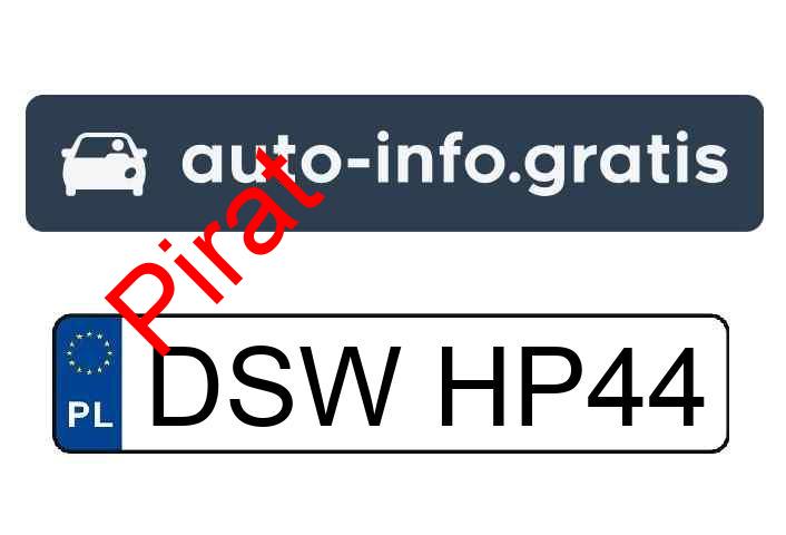 Pirat drogowy w pojeździe o numerach rejestracyjnych DSWHP44